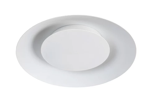 Lucide FOSKAL - Plafonnier - Ø 34,5 cm - LED - 1x12W 2700K - Blanc - éteint